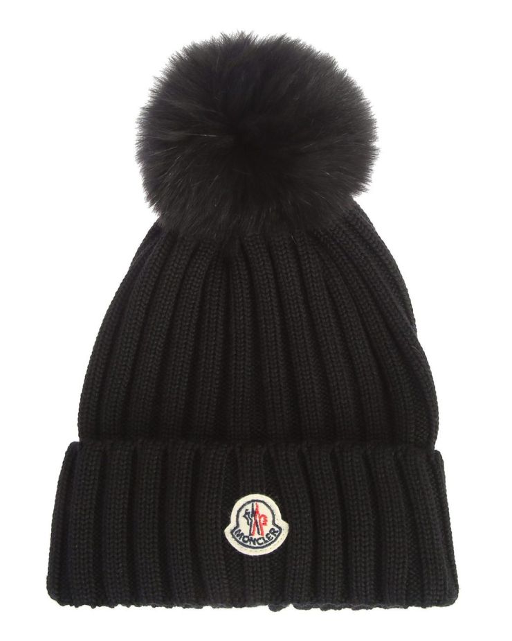 moncler-wool-hat-with-fox-fur-pom-pom